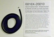 For Toyota Corona Rt4 Sedan 1965-70 Door Glass Outer Belt Molding Weatherstrip