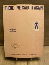 There, I've Said It Again by Redd Evans  Dave Mann - 1946 Vintage Sheet Music