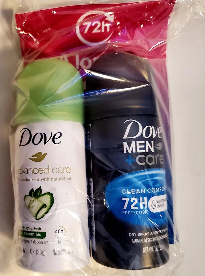Lot of 6 Dove Advanced Care 48H Cool Essentials & Men +Care Clean Dry Spray 1oz - Image 2 of 2