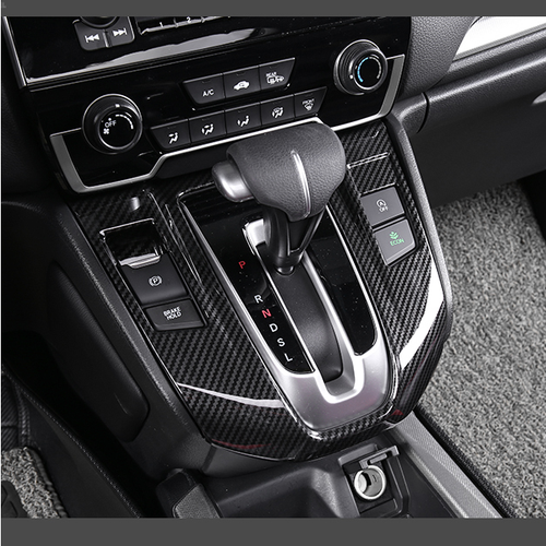 Car Center Control Versnellingspook Paneel Cover Voor Mazda CX-5 CX5 CX 5 2017 2018 KF, Carbon Fiber Shift Box Paneel Frame Cover Decoratieve Sticker Trim Auto Interieur Beschermen Frame Accessoires