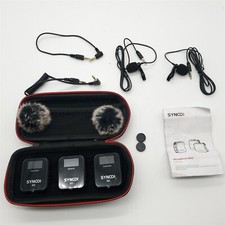 SYNCO Wireless Lavalier Microphone 2.4G Dual Transmitter 48KHz 24Bit 656FT 8H