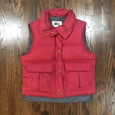 Vintage 70  s REI Down Puffer Vest Burgundy Women  s Size 12 RN 39264