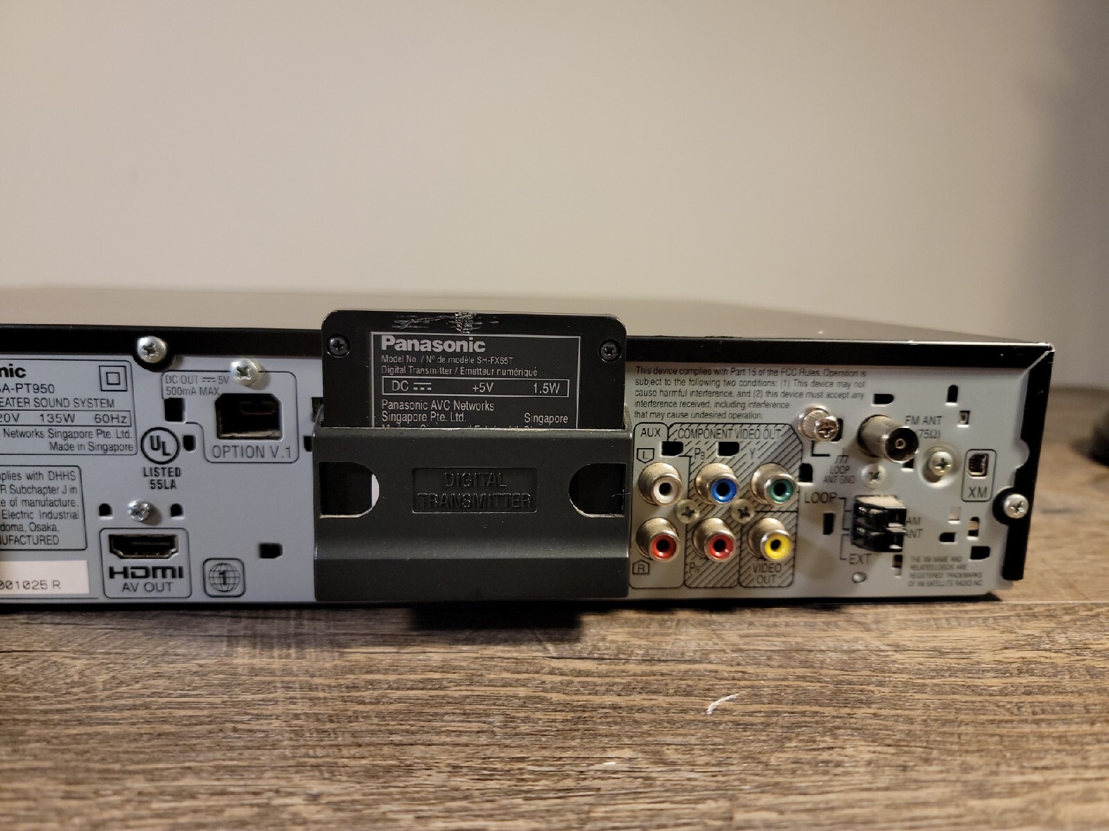 Panasonic SAPT750 5 Disc Changer DVD Home Theater Sound System No