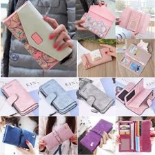 Women's Leather Wallet Long Bifold Purse Large Capacity Card Holder Coin Pouch