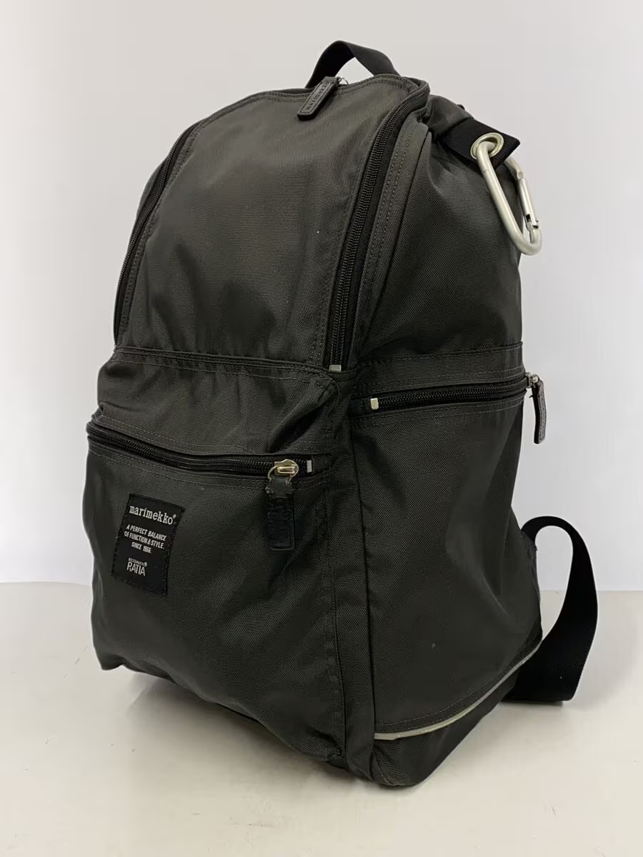 marimekko Zipper Pull Backpack Polyester GRY 0269… - image 2