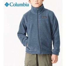 Columbia Kids Steens Navy Blue Full Zip Fleece Jacket Size Medium 10-12