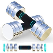 Manubri regolabili acciaio 5kg/10kg set compatto sport fitness casa