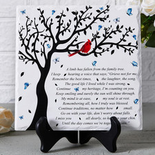 Sympathy Plaque Sympathy Gift Memorial Gifts with Wooden Stand a Limb Has Fallen