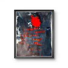 Neo Expressionism Original 11x14 Red Black Contemporary Acrylic Paper