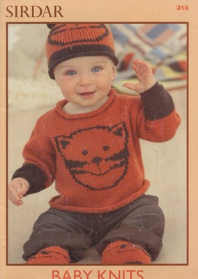 Baby Knits - Sirdar Knitting Pattern Book 316 - 12 Designs Sets Birth - 6 years
