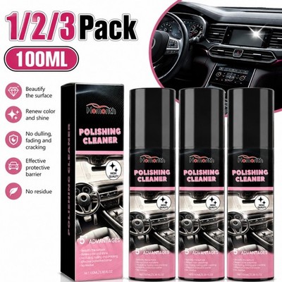 1/2/3x Polishing Cleaner, Car Interior Cleaner Spray 100ml Multi-Purpose Cleaner