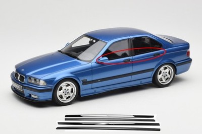 BMW E36 3ER FENSTERRAHMEN ZIERLEISTE STREAMER ABDECKUNG Selbstklebend Chrom p...