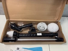 Hurricane Spin Scrubber Deluxe Model HSS1 Cordless Power Cleaner ~ 3 Brush Heads