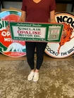 Antique Vintage Old Style Sign Sinclair Opaline Made in USA