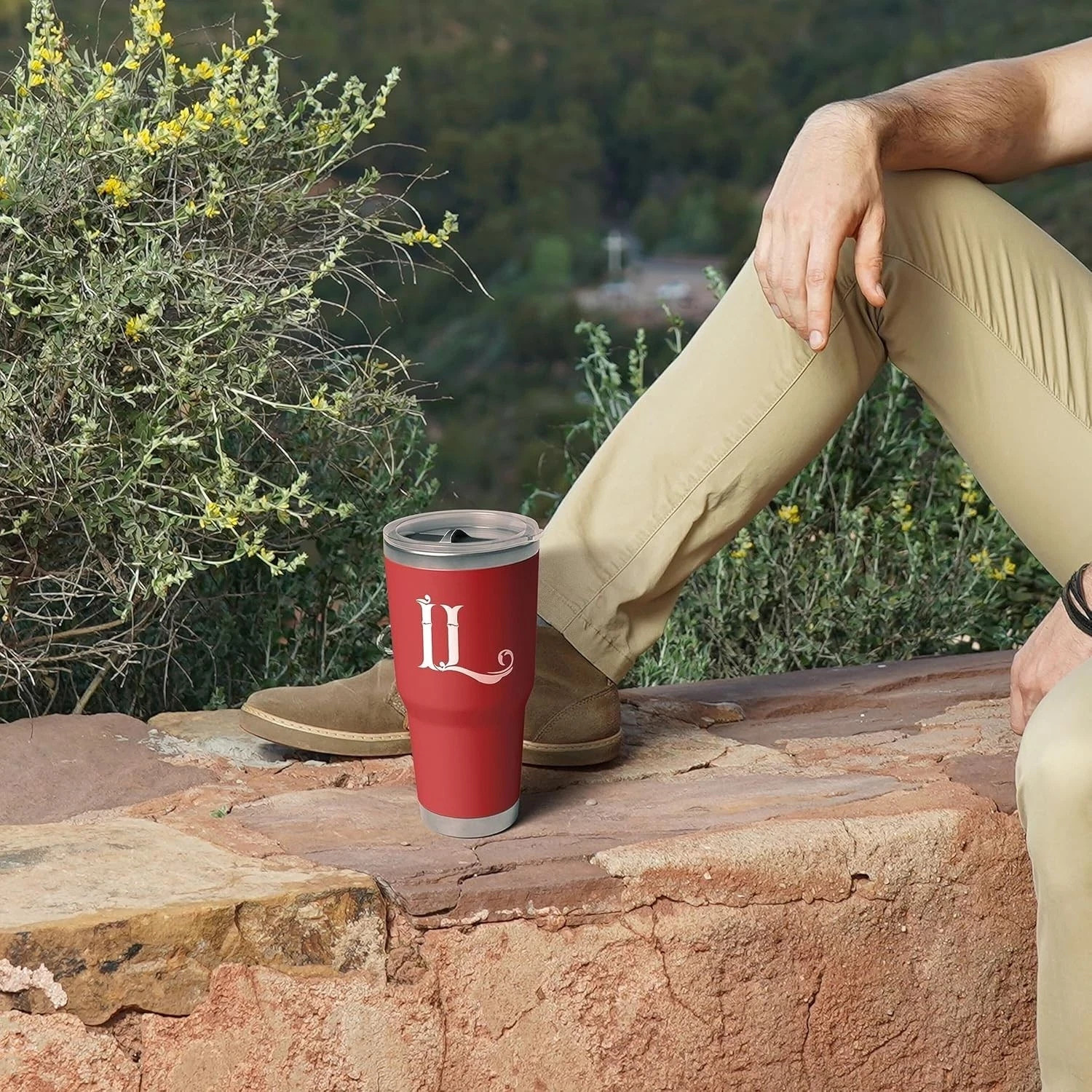 Classic Red 30oz Stainless Steel Tumbler - Double Wall Vacuum Water Bottle
