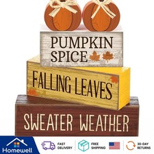 4-Piece Fall Pumpkin Decor Set: Vibrant Thanksgiving Tabletop Decoration