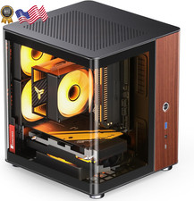 TK-0 Black ITX Mini Tower Pc CASE Hyperboloid Glass Desktop Design Separated