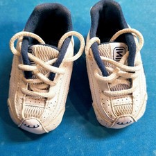 Nike Baby Toddler Shoes Size 2c White and Navy Blue Sneakers
