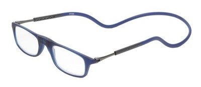 Calabria SP03 Snap Magnetic Reading Glasses Crystal Blue Front Connect Adjustabl