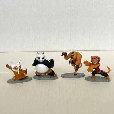 Kung Fu Panda Dreamworks Micro Collection Figures Mattel Set of 4 Cake Toppers