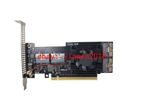 PCIe 4.0 x16 to Four SlimSAS SFF-8654 8i Switch Adapter support 8*NVMe PEX88048
