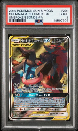 Greninja & Zoroark-GX graded PSA 2 for sale on eBay