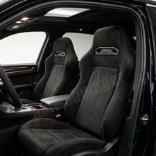 1 Pair Adjustable Car Universal Racing Bucket Seats Black Reclinable Racing Seat 1 Pair Adjustable Car Universal Racing Bucket Seats Black Reclinable Racing Seat