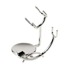 , Chrome Shave Stand for Straight, Safety Cartridge Razors Universal