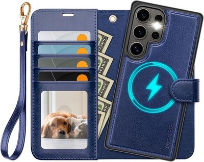 OCASE für Samsung Galaxy S25 Ultra Hülle, Abnehmbare 2 in 1 PU Leder Wallet Cas