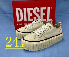 DIESEL Women's S-HANAMI LOW W Sneakers 24cm White Mint Free Shipping