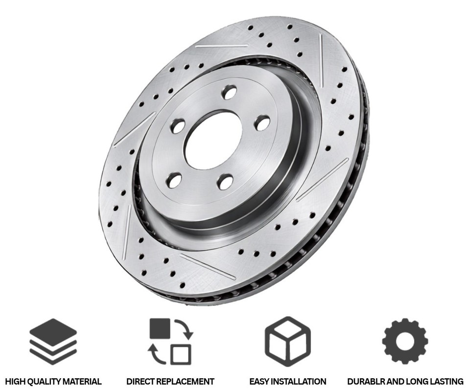 Notification History Off For Ford Mustang 2015-2023 Rear 12.90in Drilled Slotted Brake Rotors ...