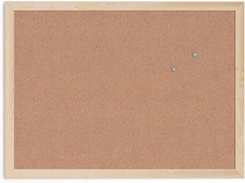 Cork Bulletin Board, 18" X 24" Inches, Light Birch Wood Frame 265U00-01