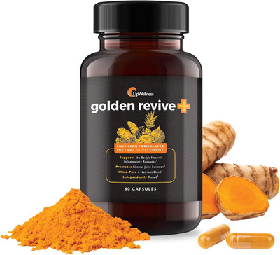 Golden Revive + Joint Support Supplement Featuring Turmeric with Black Pepper, Q