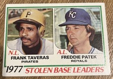 1978 Topps Stolen Base Leaders 1977 Freddie Patek Frank Taveras #204 Vintage