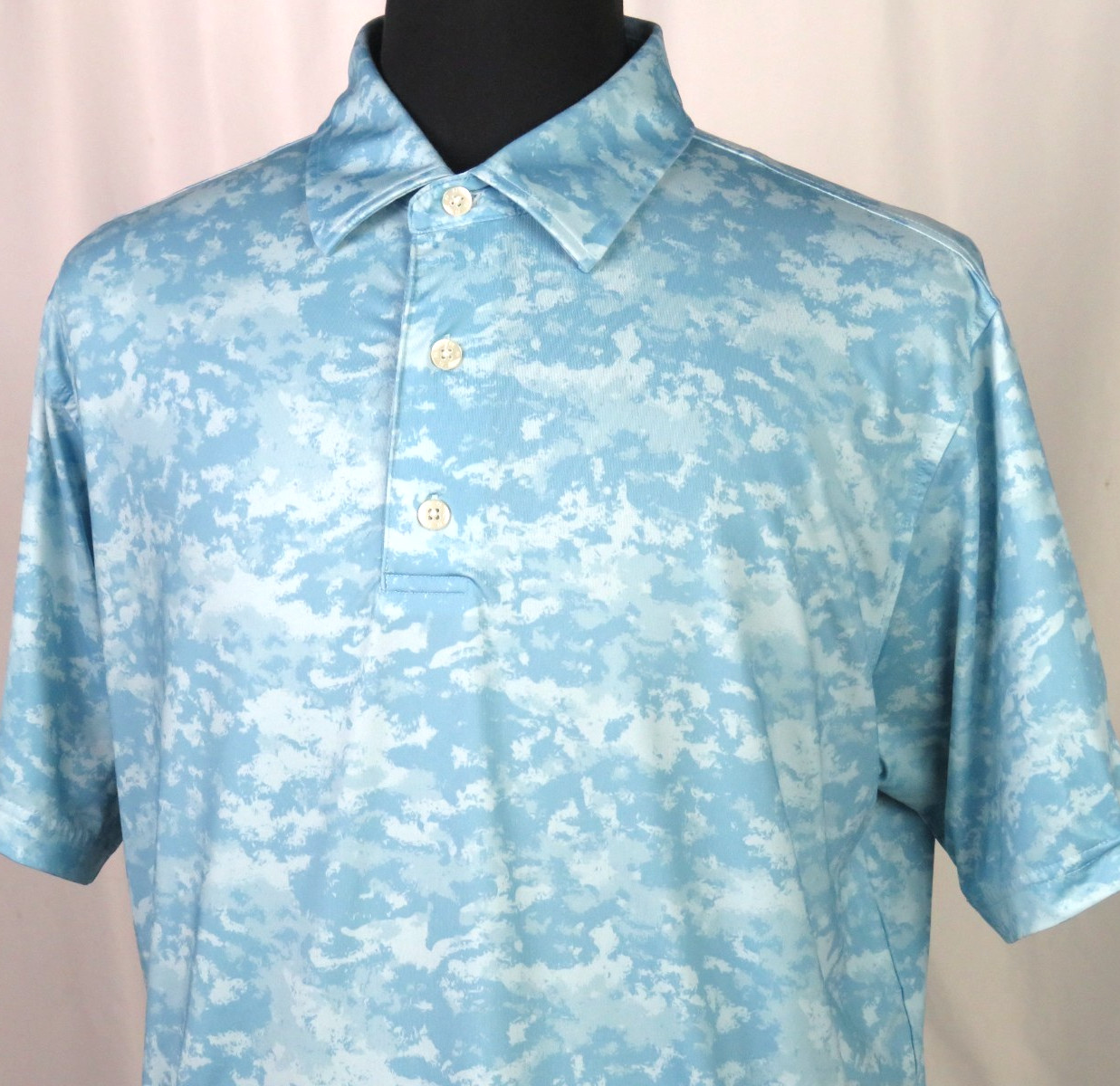 FootJoy Light Blue Clouds Pattern Performance Str… - image 2