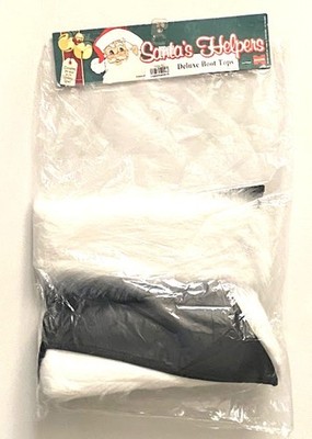New Halco Santa's Helpers Deluxe Boot Tops Looks like Santas Boots on your Feet