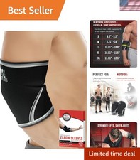 Comfortable Elbow Compression Sleeves - 5mm Neoprene for Weightlifting  Tennis