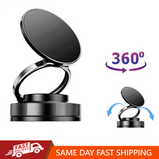 1x 360  Vacuum Magnetic Phone Holder - Suction Cup Car Mount w/ Foldable Stand