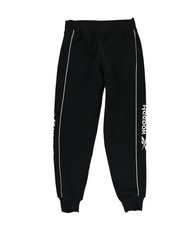 Reebok Womens Classic Linear Athletic Jogger Pants, Black, Small