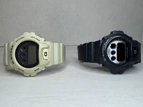 (2) Vintage Casio G Shock Watches-(3230 DW-6900HM)&(1289 DW-6900FS) Need Battery