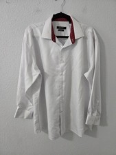 Nine West Men's White Classic Fit Button-up Business Shirt Sz 16-16.5 32/33