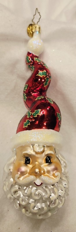 Christopher Radko Holly Wiggle Nick Glass Ornament  02-0336-0