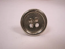 Button Design Silver Tone SINGLE Vintage Cuff Link replacement lost/broken zs33