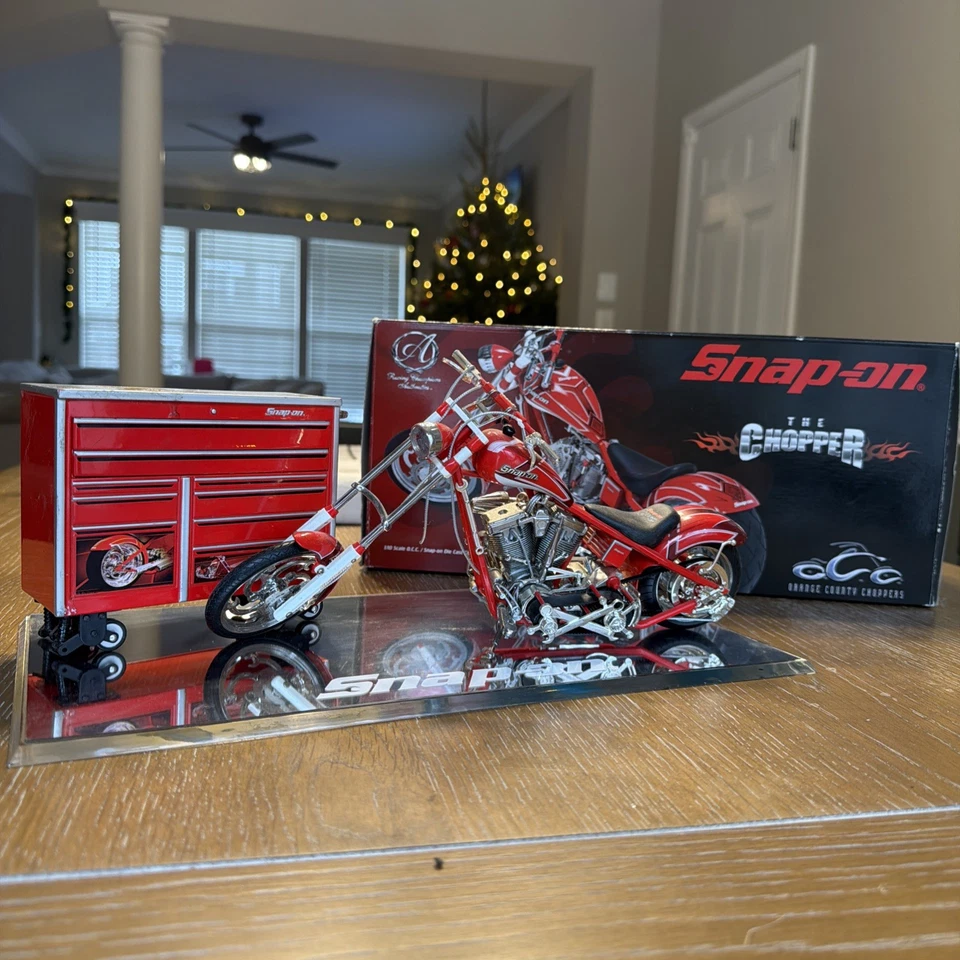 Snap On OCC Orange County Choppers 2004 escala 1:10 Die Cast motocicleta fotos Foto 2 de 4