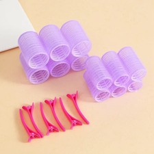 Hair Rollers Set Self Grip Hook Hair Curlers 12pcs Heatless Roller 6/12 Clips Sa