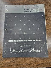 Vintage Original Marantz 2220 Service Manual Stereophonic Receiver