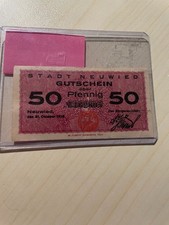 Notgeld (emergency currency) banknote, specifically a 50 Pfennig issue from the