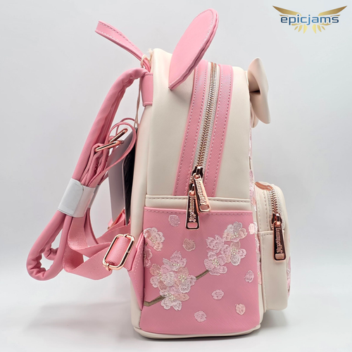 Mini sac à dos rose Loungefly Disney Minnie Mouse fleurs de cerisier neuf - Photo 4/7