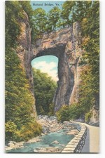 Postcard Natural Bridge in Virginia no other structure like it VTG CG1.