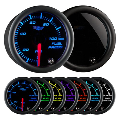 #ad GLOWSHIFT 2quot; SMOKED OUT 7 COLOR LED FUEL PRESSURE PSI GAUGE w ELECTRONIC SENDER $96.99